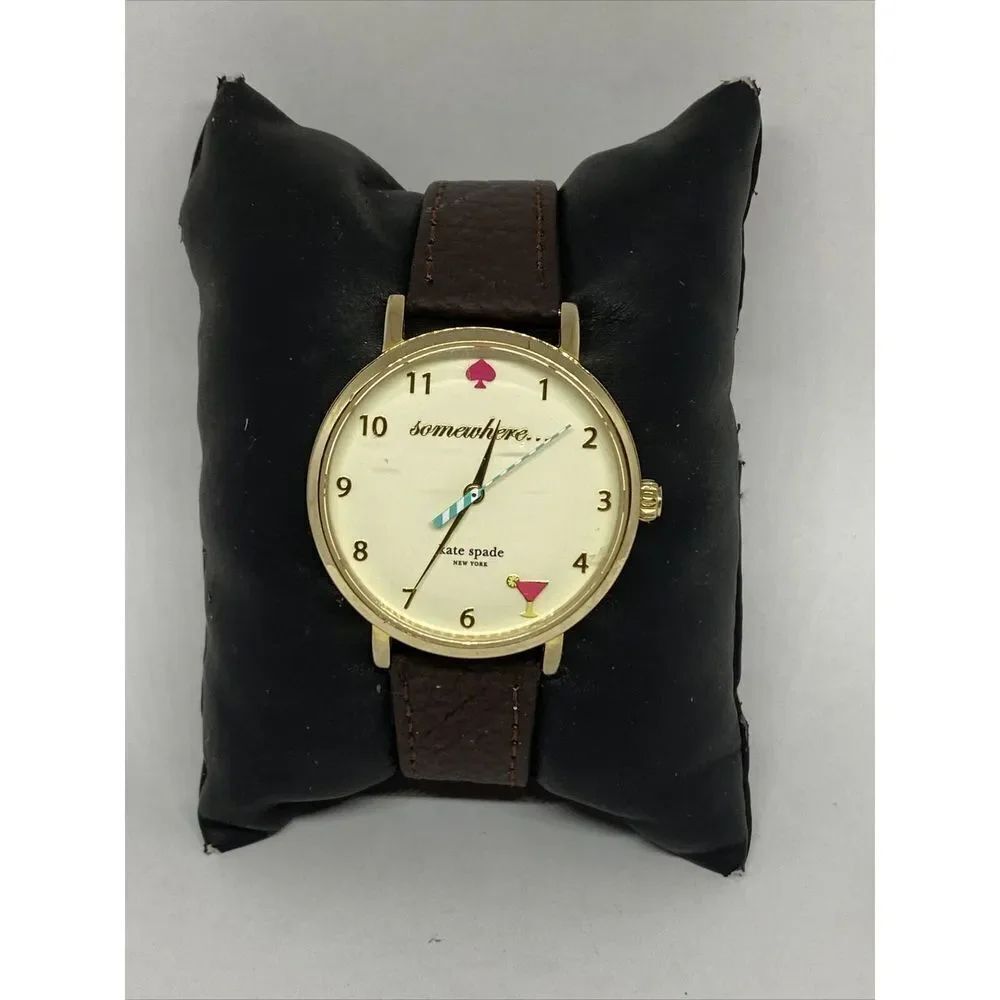 Kate Spade 0084 Women's Brown Leather Analog Champagne Dial Quartz Watch UC235